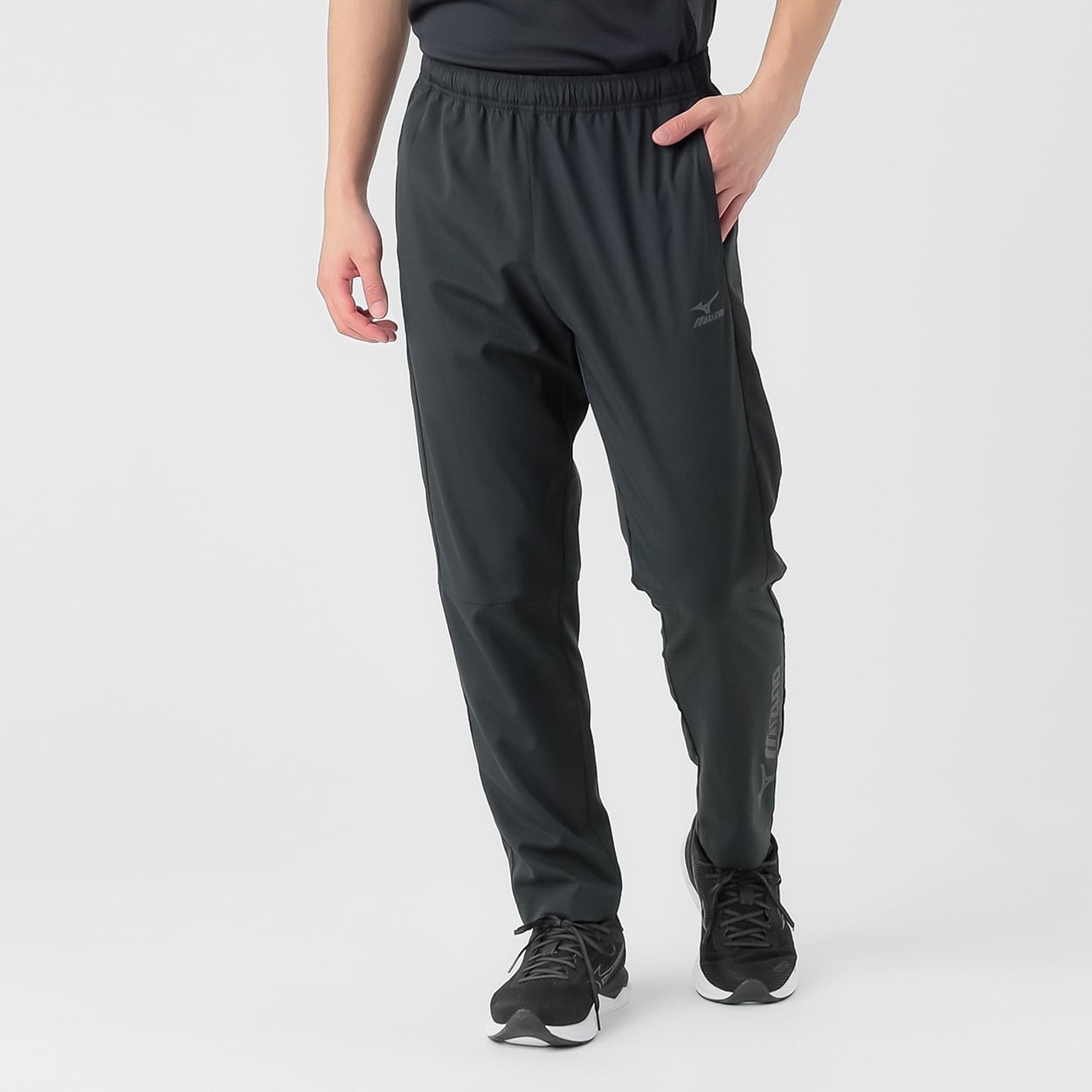 mizuno(ミズノ) クロスロングパンツ  クイックドライ オーロラリフレクション メンズ(クロ-XL)