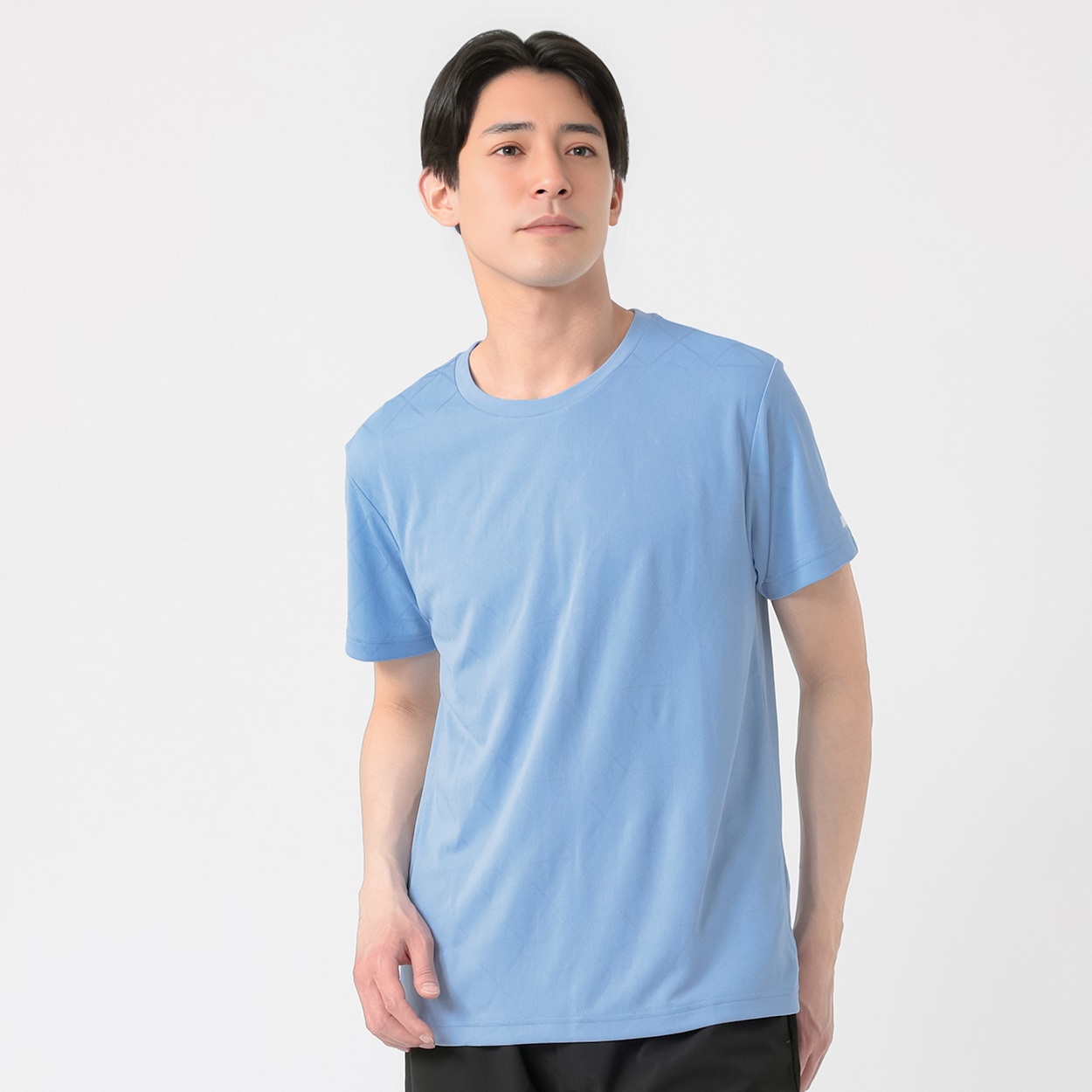 PUMA(プーマ) 半袖ジャガードシャツ メンズ(ウスアオ-XL)
