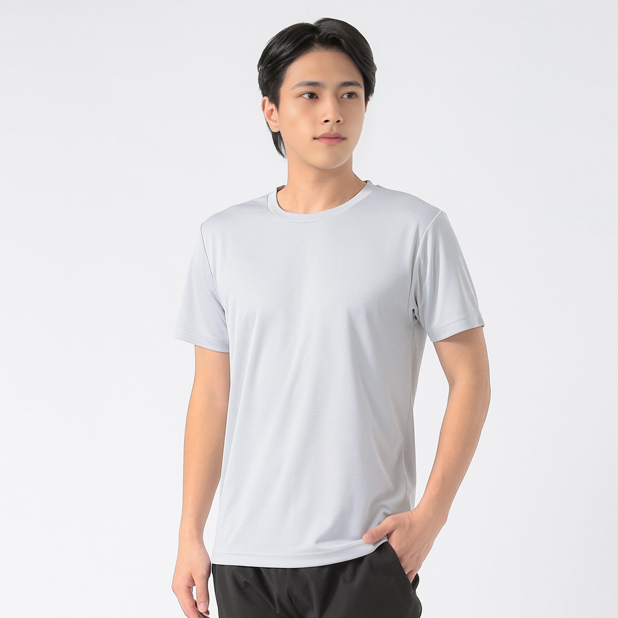 半袖ジャガードシャツ ドライ機能付き メンズ PUMA(プーマ)(ウスグレー-XL)