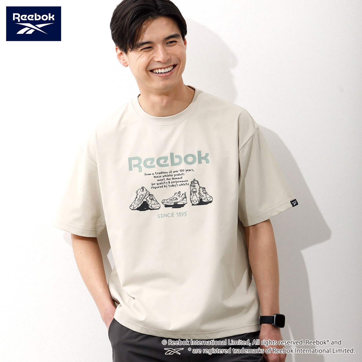 Reebok(リーボック) 綿タッチプリントTシャツ メンズ | イオンスタイル