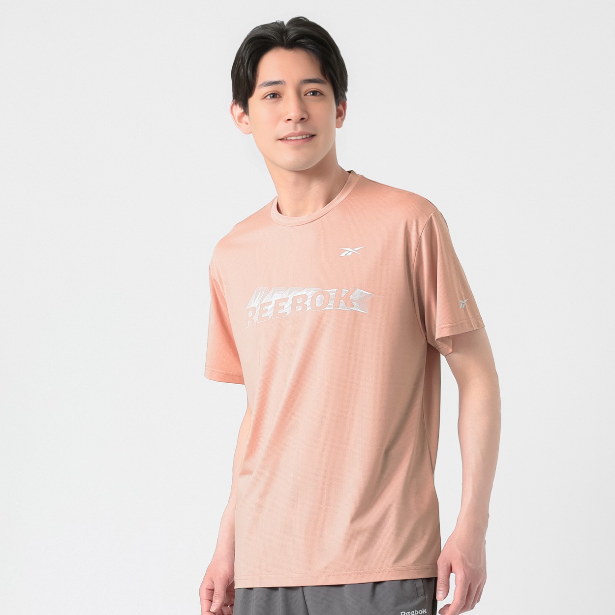Reebok(リーボック) メッシュプリントTシャツ メンズ(ウスアカ-2XL)