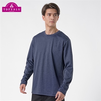 ドライ多機能杢柄長袖Tシャツ メンズ(コイアオ-S)