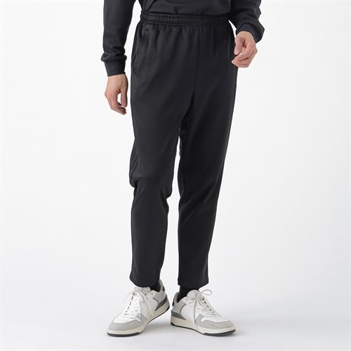 ロングパンツ 裏起毛スムース 股下66cm メンズ(クロ-S)