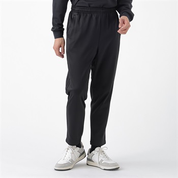 ロングパンツ 裏起毛スムース 股下66cm メンズ(クロ-S)