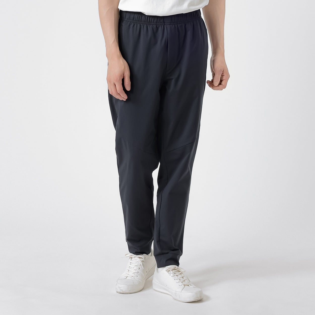 ジョガーパンツ 4WAYストレッチ 吸水速乾 UVカット メンズ(クロ-2XL)