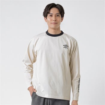 UMBRO(アンブロ) UMBROジャガードメッシュ長袖Tシャツ メンズ(ウスチャ-M)