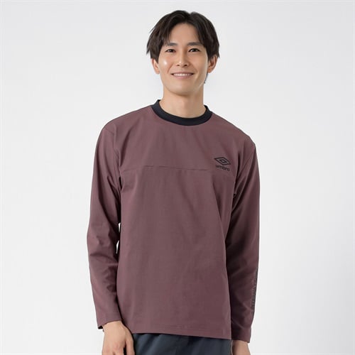 UMBRO(アンブロ) UMBROジャガードメッシュ長袖Tシャツ メンズ