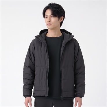 パーカー HEAT薄中綿ジャケット メンズ sporsium(スポージアム)(クロ-M)