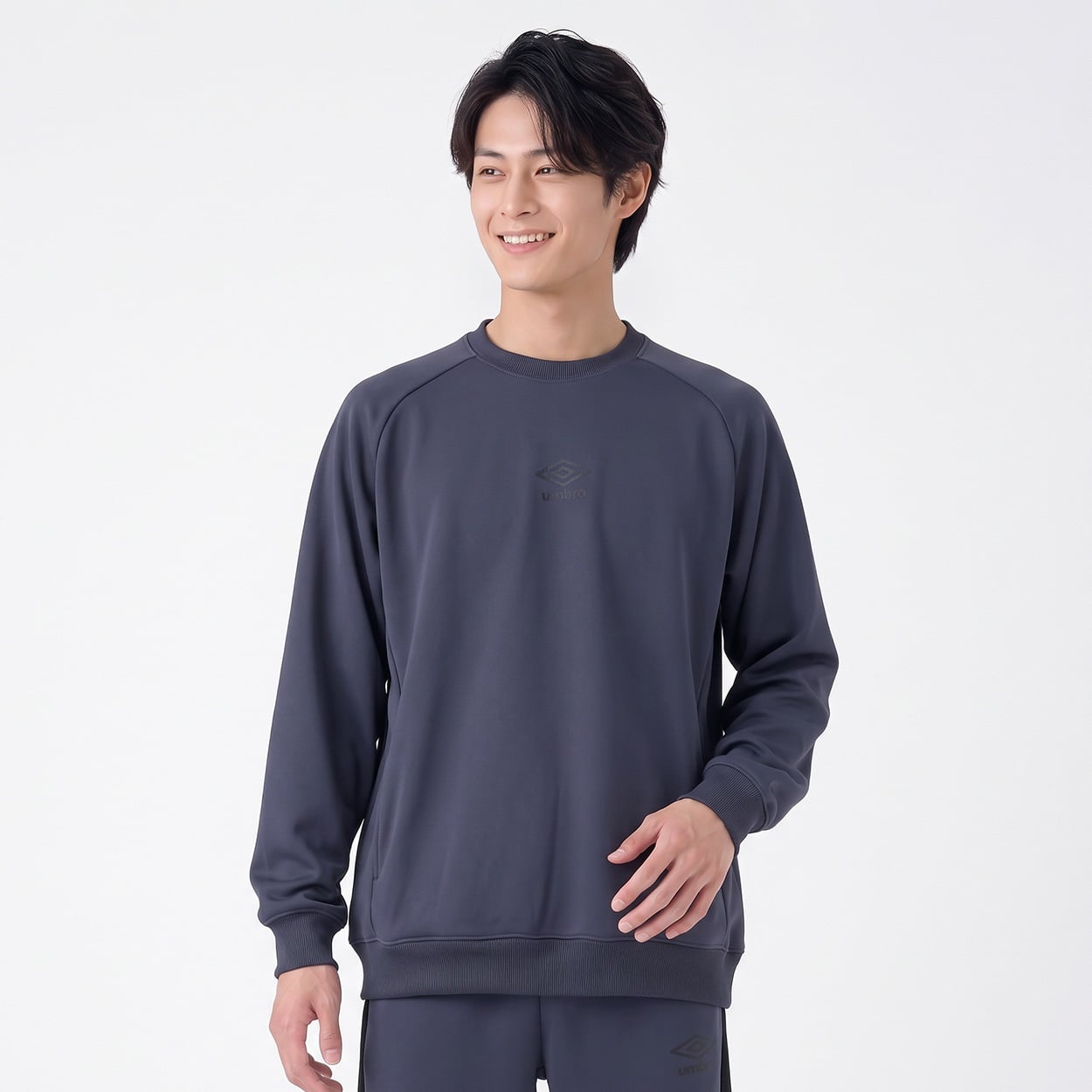 UMBRO(アンブロ) カノコキモウクルーネック 裏起毛 メンズ(コイアオ-2XL)