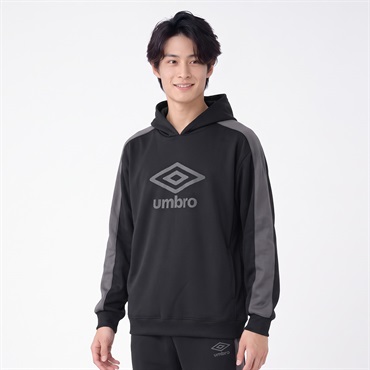 UMBRO(アンブロ) カノコキモウプルパーカー 裏起毛 メンズ(クロ-M)