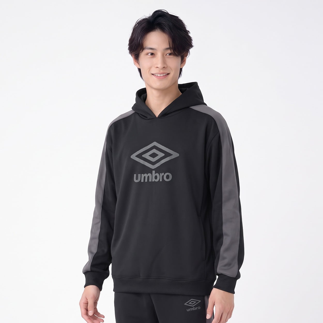 UMBRO(アンブロ) カノコキモウプルパーカー 裏起毛 メンズ(クロ-2XL)