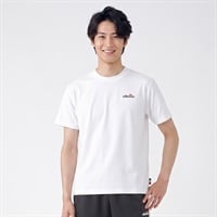 エレッセ綿タッチ天竺Tシャツ メンズ(シロ-M)