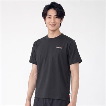 エレッセ綿タッチ天竺Tシャツ メンズ(クロ-M)