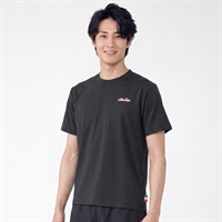エレッセ綿タッチ天竺Tシャツ メンズ(クロ-M)