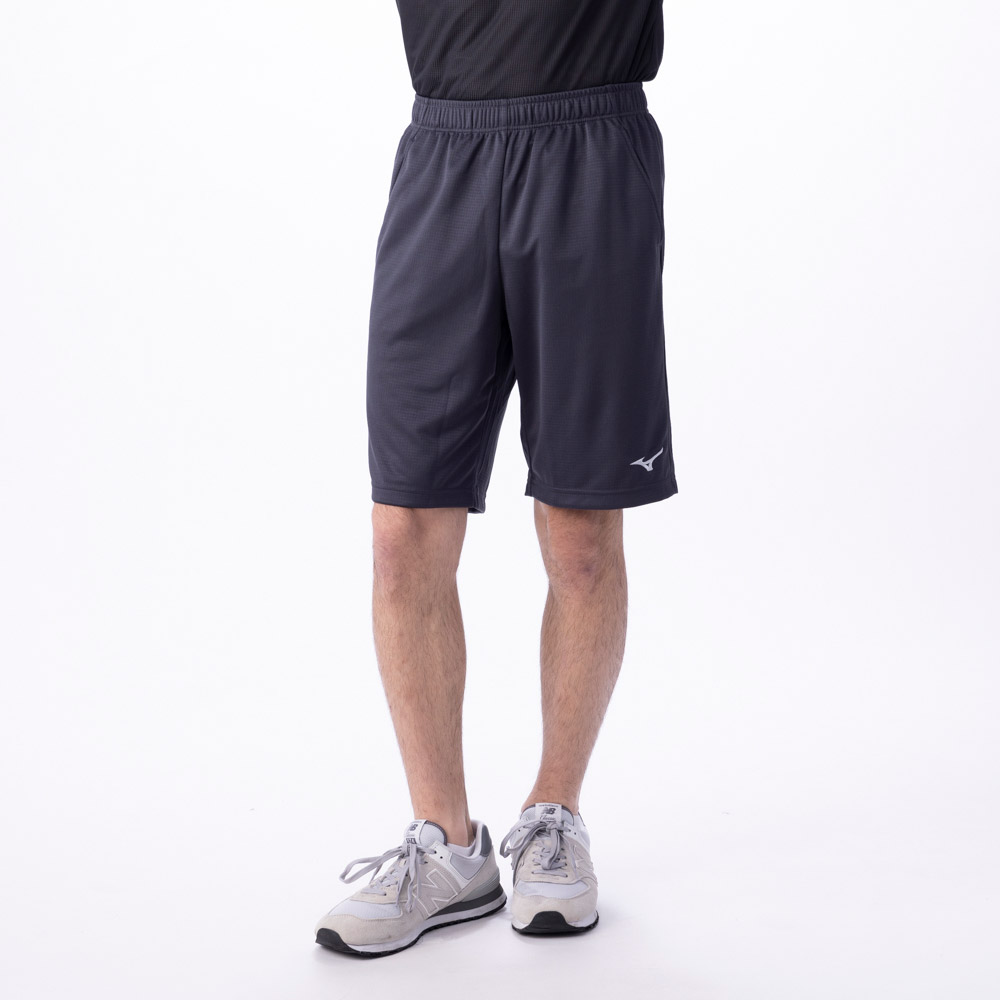 mizuno(ミズノ) ナビドライニットハーフパンツ  吸水速乾 ランニング フィットネスメンズ(チャコ-ルグレ--L)
