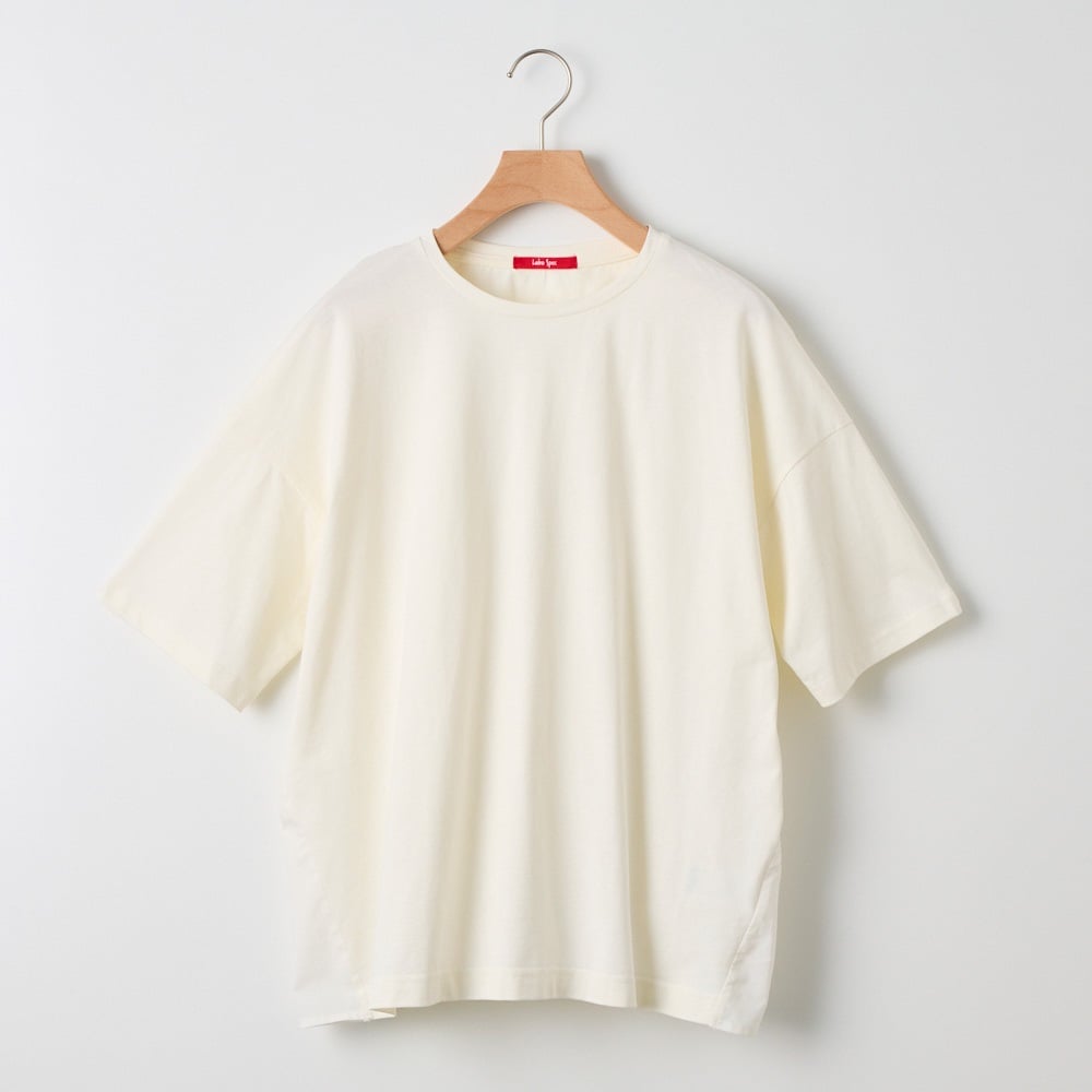 【ポイント20倍対象商品】20天竺 後布帛切替えTシャツ レディス Labo Spec(ラボスペック)(シロ-L)