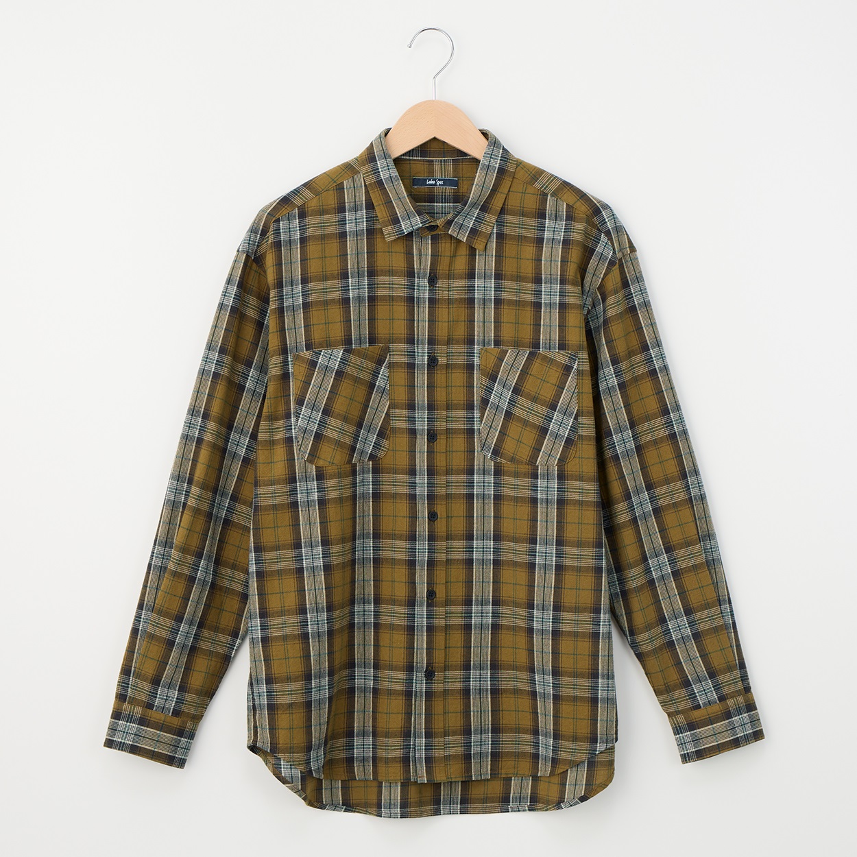 チェック レギュラーカラー シャツ メンズ 秋チェック レギュラーカラーシャツ Labo Spec(ラボスペック