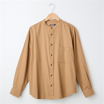 イシカワラボ 新品 大人のバンドカラーシャツとカーゴパンツ メンズ 起毛メランジ バンドカラーシャツ Labo Spec(ラボスペック