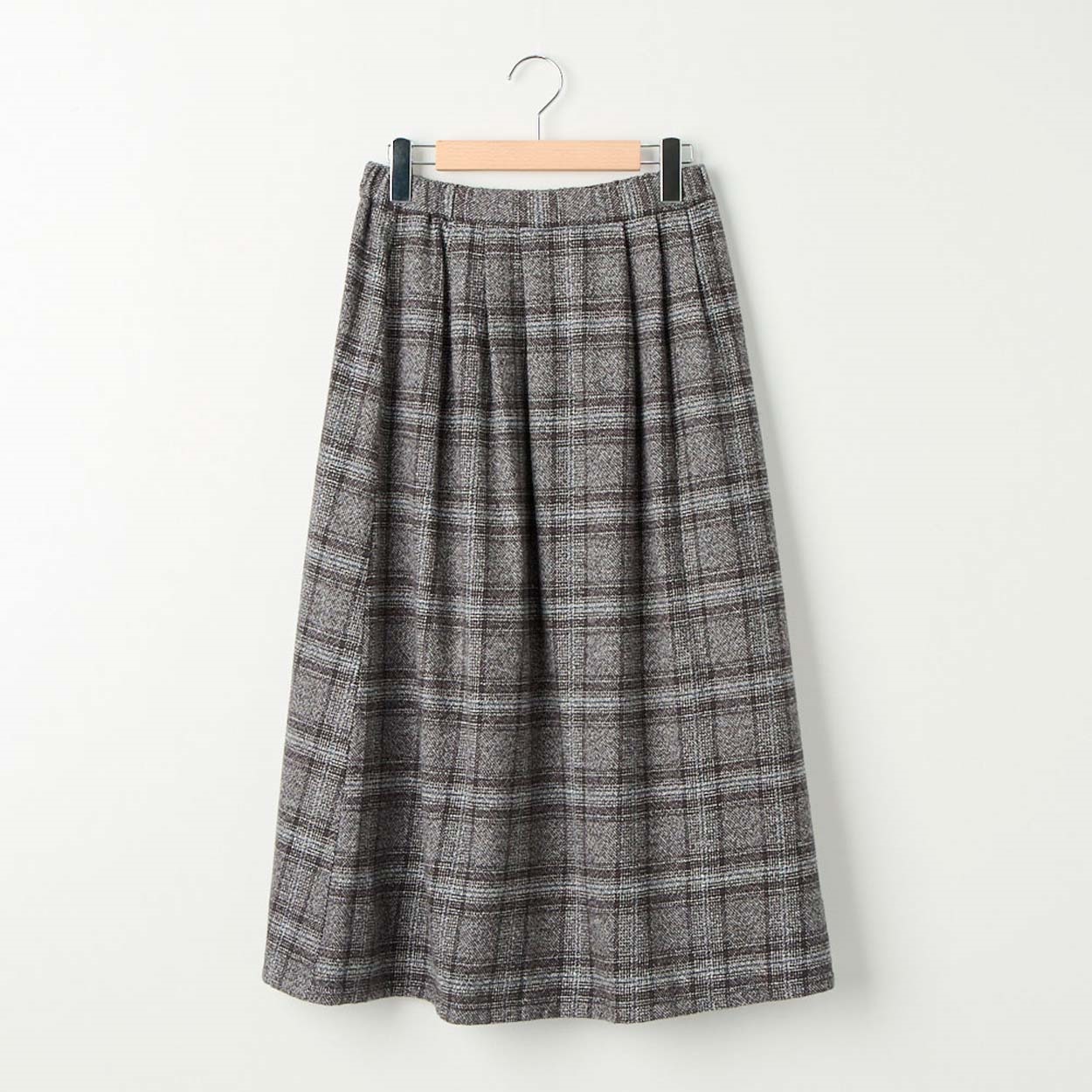 レディス 綿麻チェック Aラインタックスカート Labo Spec(ラボスペック