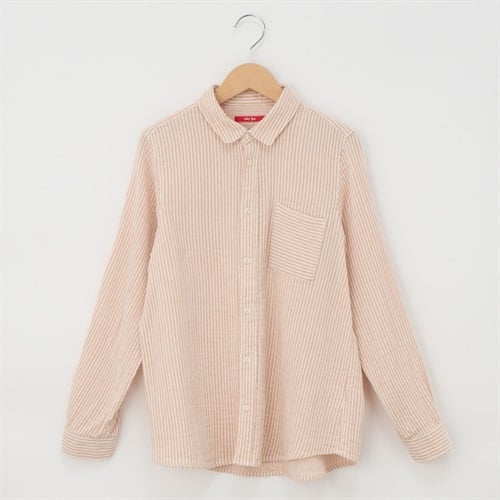レディス 楊柳ストライプ レギュラーカラーシャツ Labo Spec(ラボスペック) 777762023(ウスアカ-S)