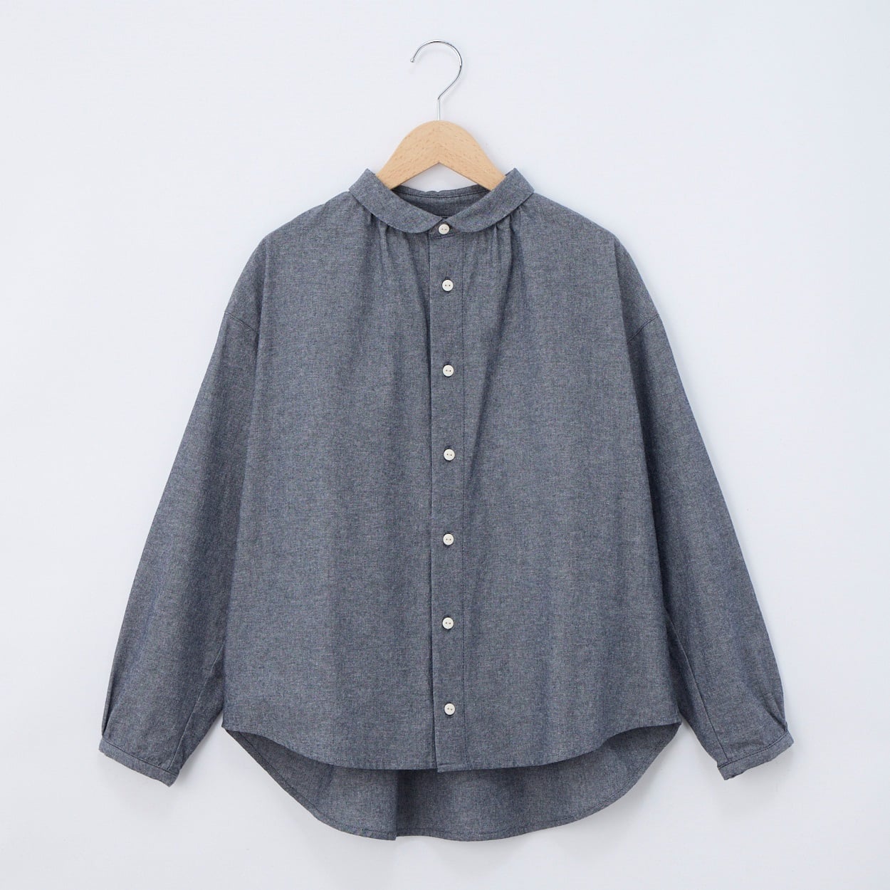 レディス シャンブレー ラウンドカラーブラウス Labo Spec(ラボ