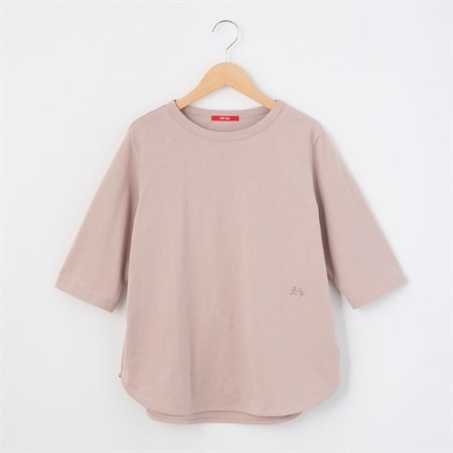 レディス 天竺 5分袖 ラウンドヘムTシャツ Labo Spec(ラボスペック) 777761041(ウスアカ-S)