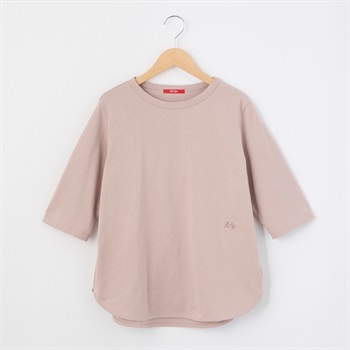レディス 天竺 5分袖 ラウンドヘムTシャツ Labo Spec(ラボスペック) 777761041(ウスアカ-S)