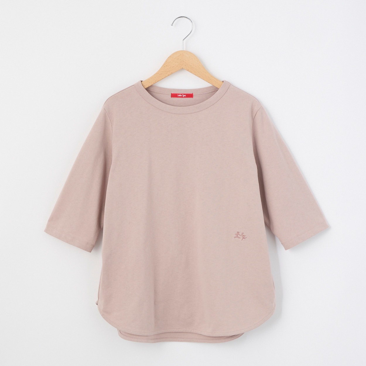 レディス 天竺 5分袖 ラウンドヘムTシャツ Labo Spec(ラボスペック) 777761041(ウスアカ-L)