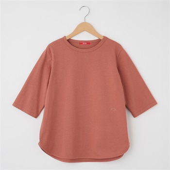 レディス 天竺 5分袖 ラウンドヘムTシャツ Labo Spec(ラボスペック) 777761041(ウスダイダイ-S)