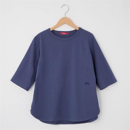 レディス 天竺 5分袖 ラウンドヘムTシャツ Labo Spec(ラボスペック) 777761041(アオ-S)