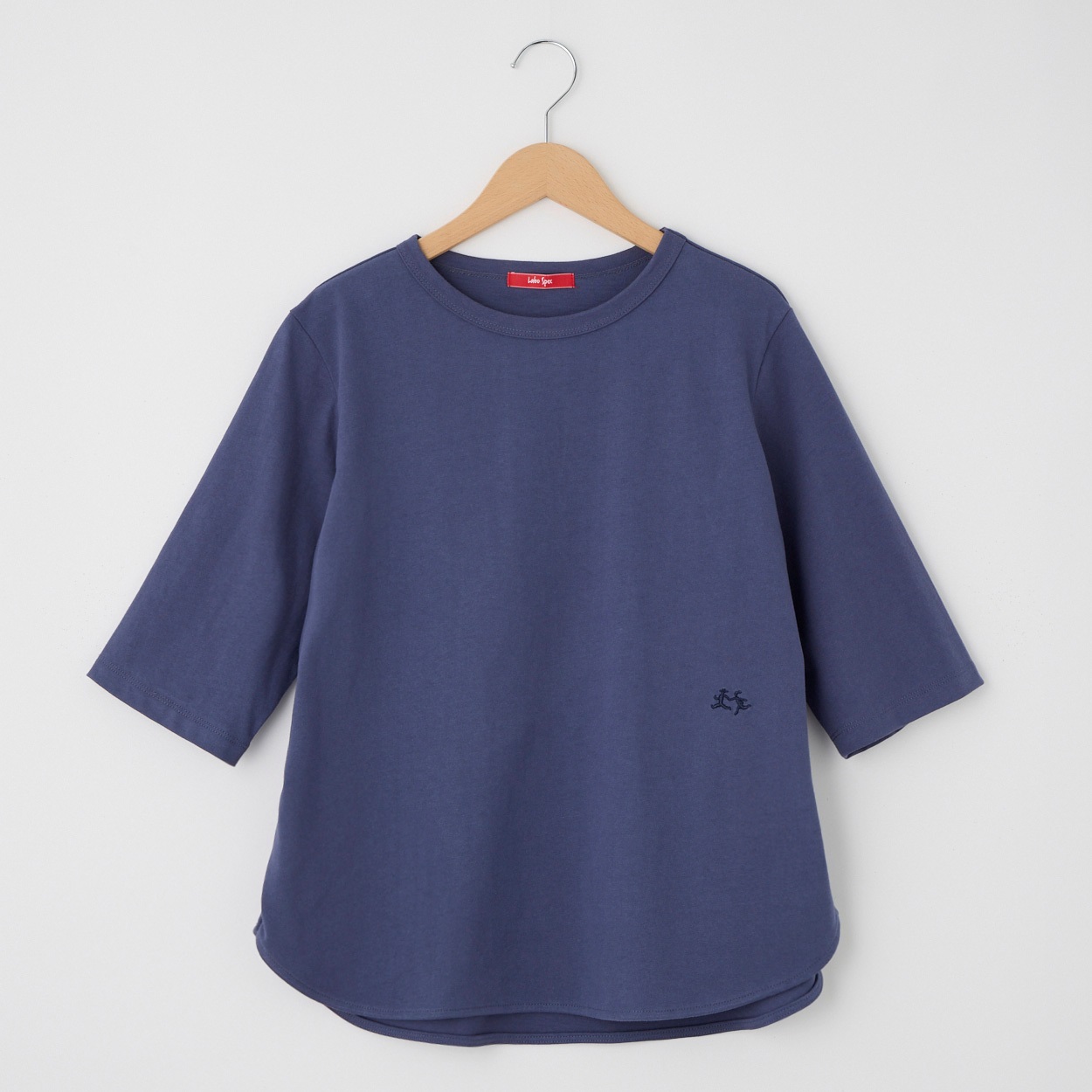 レディス 天竺 5分袖 ラウンドヘムTシャツ Labo Spec(ラボスペック) 777761041(アオ-L)