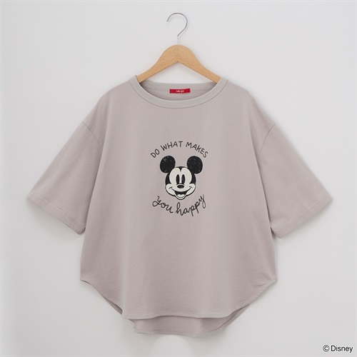 レディス Disney/MICKEY/ミッキー/プリントBIGTシャツ Labo Spec(ラボスペック) 152109147(ウスクロ-S)