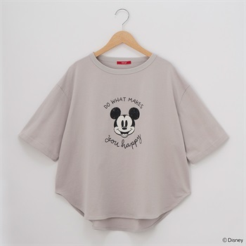 レディス Disney/MICKEY/ミッキー/プリントBIGTシャツ Labo Spec(ラボスペック) 152109147(ウスクロ-S)