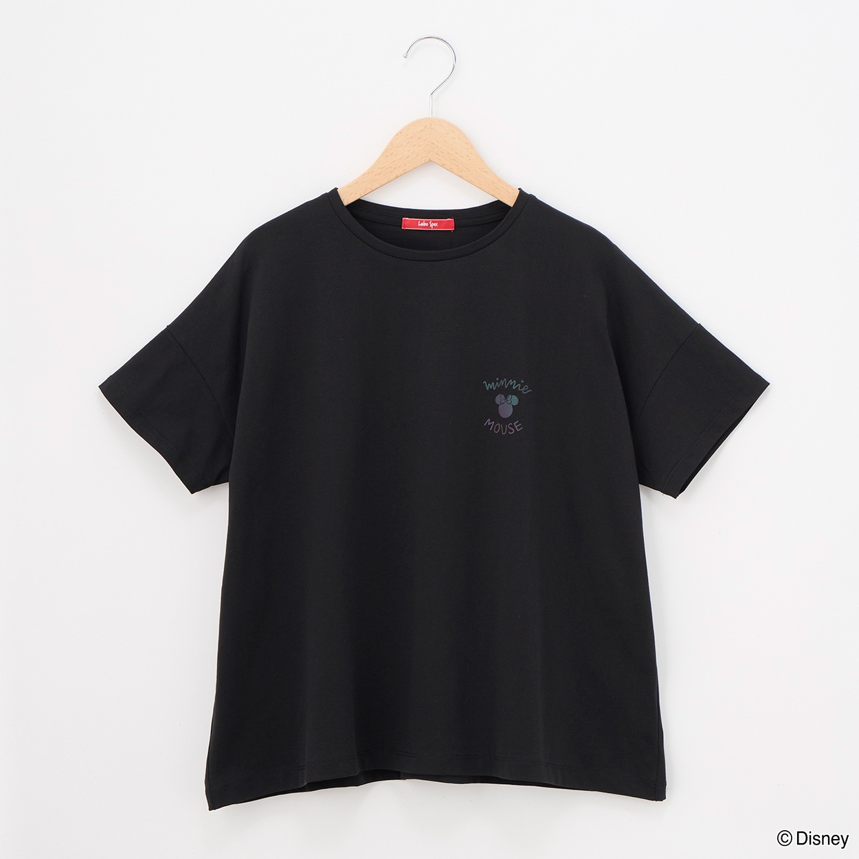 レディス Disney/MINNIE/ミニー/プリントTシャツ Labo Spec(ラボスペック) 152109148(クロ-L)