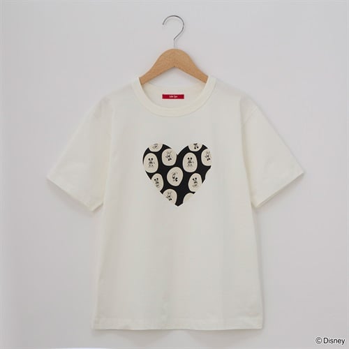 レディス Disney/MICKEY/ミッキー/ハートプリントTシャツ Labo Spec(ラボスペック) 152109149(シロ-S)