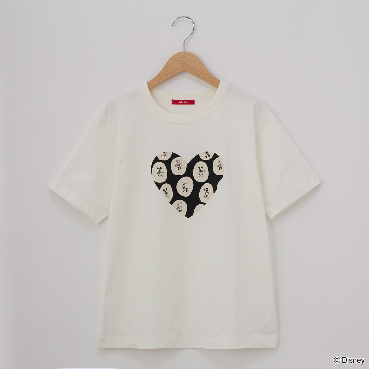 レディス Disney/MICKEY/ミッキー/ハートプリントTシャツ Labo Spec(ラボスペック) 152109149(シロ-M)