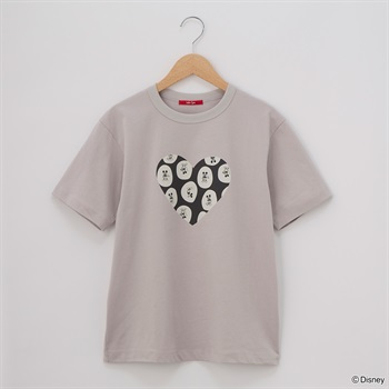 レディス Disney/MICKEY/ミッキー/ハートプリントTシャツ Labo Spec(ラボスペック) 152109149(ウスクロ-S)