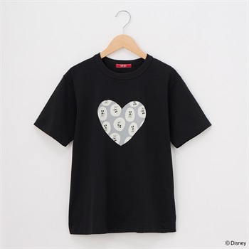 レディス Disney/MICKEY/ミッキー/ハートプリントTシャツ Labo Spec(ラボスペック) 152109149(クロ-S)