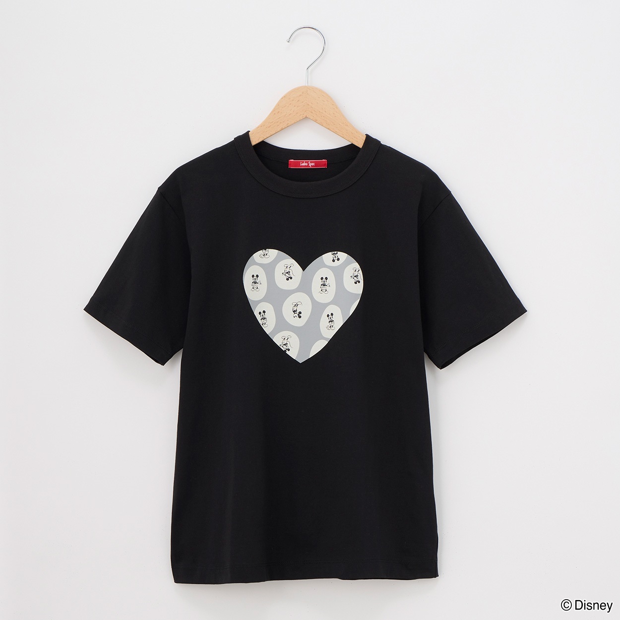 レディス Disney/MICKEY/ミッキー/ハートプリントTシャツ Labo Spec(ラボスペック) 152109149(クロ-L)
