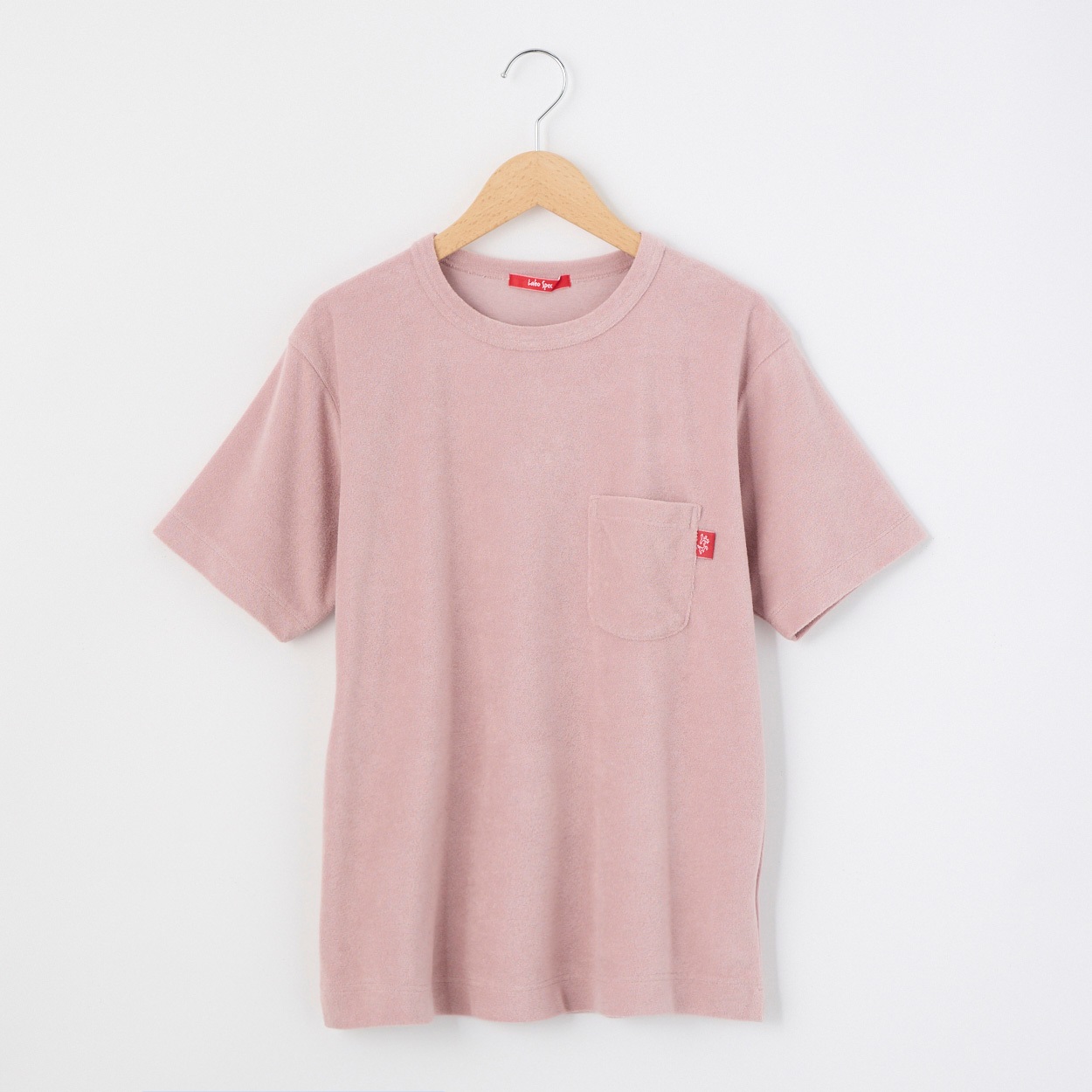 レディス パイル 胸ポケットTシャツ Labo Spec(ラボスペック) 777761085(ウスアカ-L)