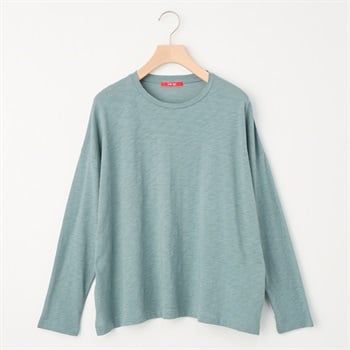 レディス スラブ天竺 長袖Ｔシャツ Labo Spec(ラボスペック) 777712078-2(ウスアオ-S)