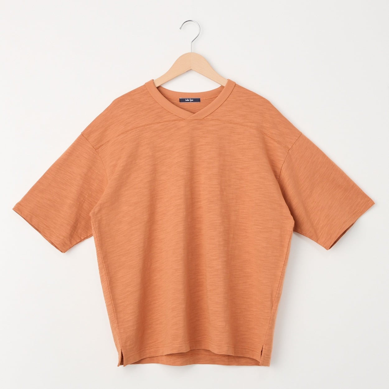 メンズ スラブ天竺 ＶネックＴシャツ Labo Spec(ラボスペック) 777512059-2(ダイダイ-LL)