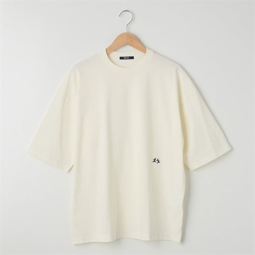 メンズ 20天竺 ５分袖ルーズフィットTシャツ Labo Spec(ラボスペック) 777512081-2(シロ-M)