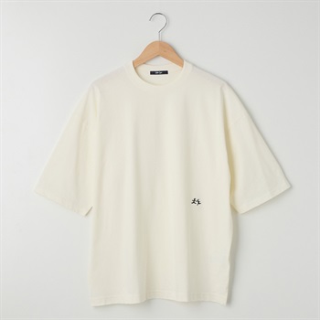 メンズ 20天竺 ５分袖ルーズフィットTシャツ Labo Spec(ラボスペック) 777512081-2(シロ-M)