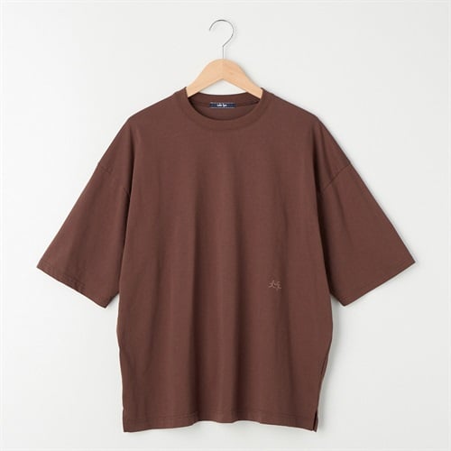メンズ 20天竺 ５分袖ルーズフィットTシャツ Labo Spec(ラボスペック) 777512081-2(チャ-M)