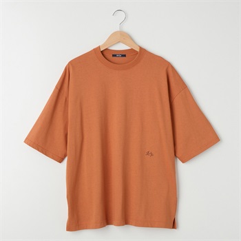 メンズ 20天竺 ５分袖ルーズフィットTシャツ Labo Spec(ラボスペック) 777512081-2(ダイダイ-M)