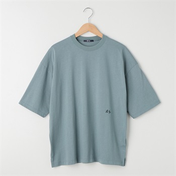 メンズ 20天竺 ５分袖ルーズフィットTシャツ Labo Spec(ラボスペック) 777512081-2(アオ-M)