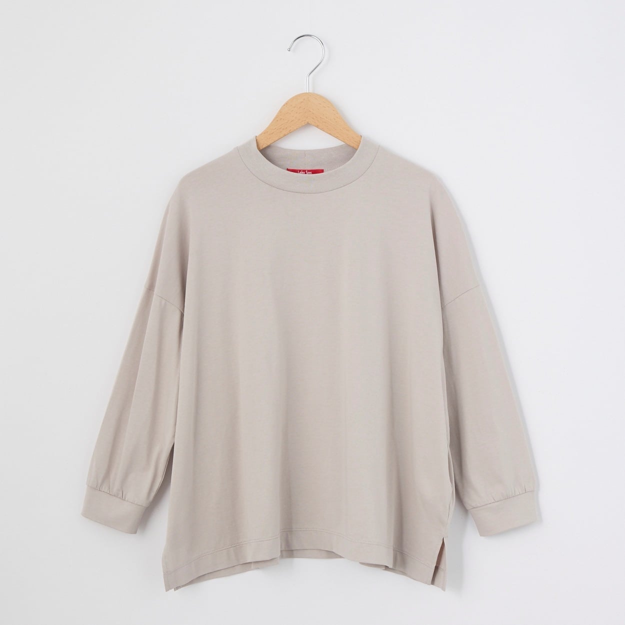 接触冷感 Nero Line レディス カレンダー天竺 モックネック 7分袖ヤッコTシャツ Labo Spec(ラボスペック) 777361064(ウスクロ-M)