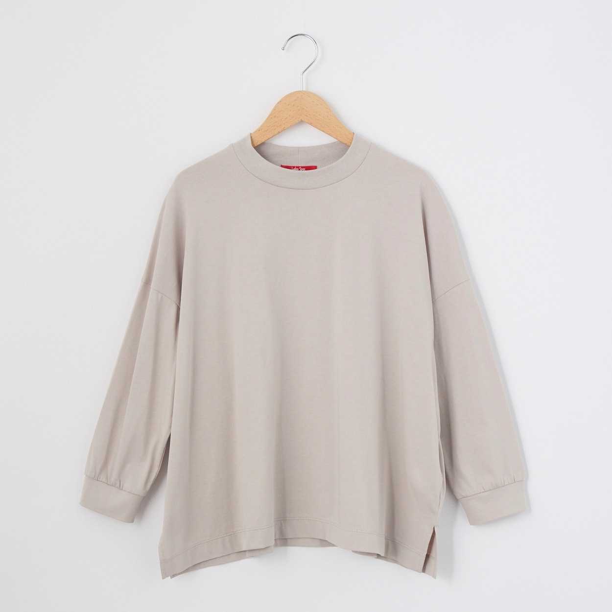 接触冷感 Nero Line レディス カレンダー天竺 モックネック 7分袖ヤッコTシャツ Labo Spec(ラボスペック) 777361064(ウスクロ-L)