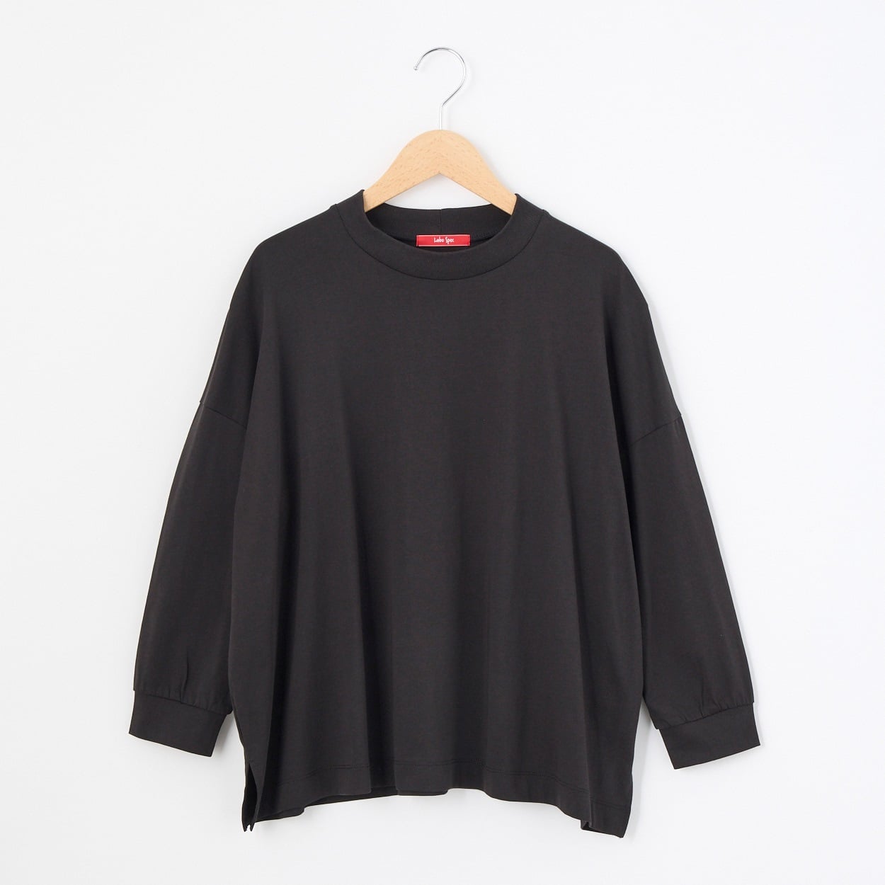 接触冷感 Nero Line レディス カレンダー天竺 モックネック 7分袖ヤッコTシャツ Labo Spec(ラボスペック) 777361064(クロ-L)